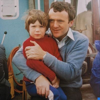 Brendan Murphy with his son, Cillian, back in the 1980s.